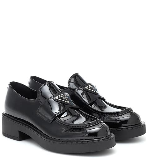 PRADA Patent Leather Loafers .